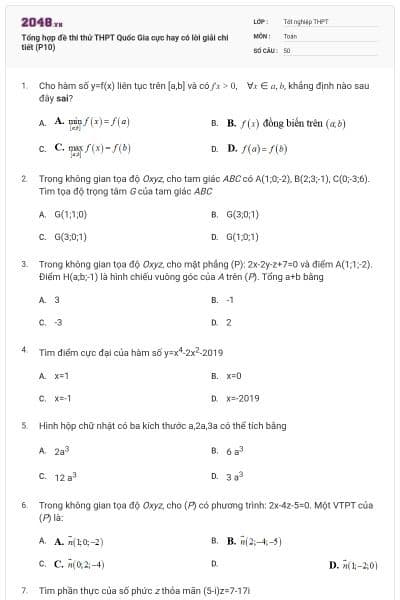 Tổng hợp đề thi thử THPT Quốc Gia cực hay có lời giải chi tiết (P10)