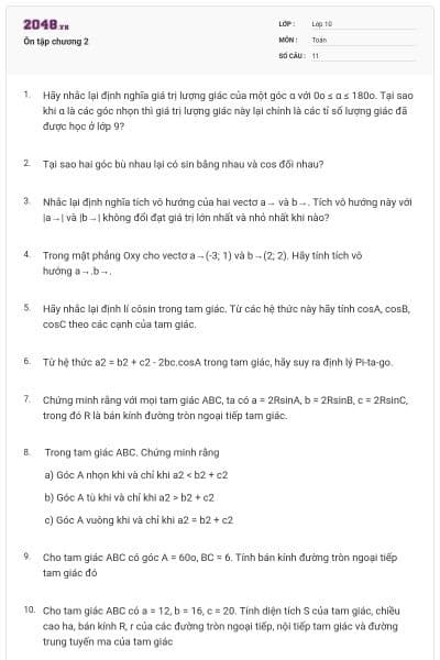 Ôn tập chương 2
