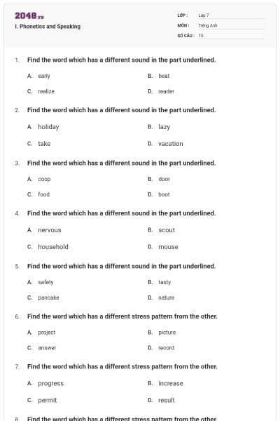I. Phonetics and Speaking