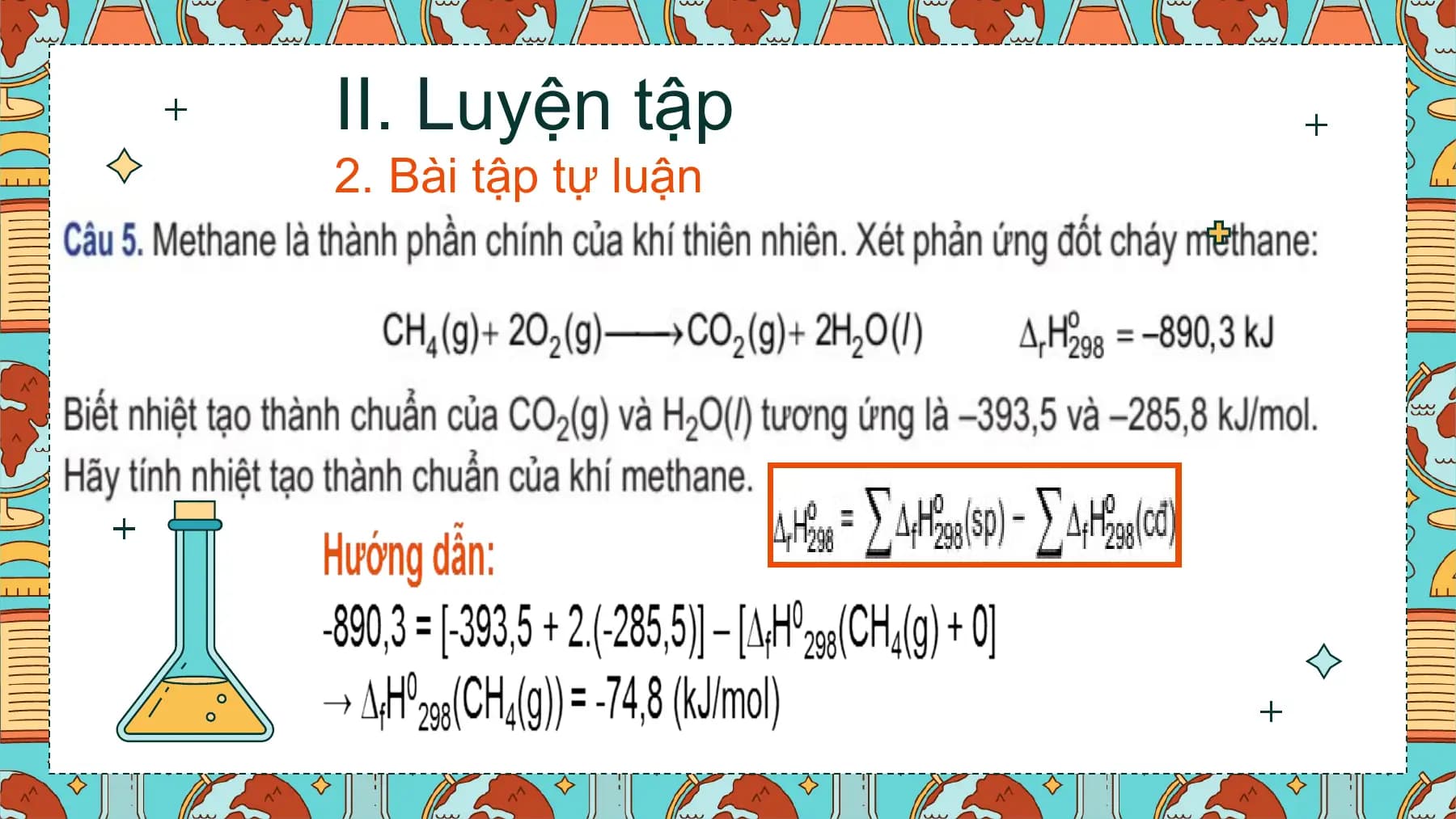 II. Luyện tập
2. Bài tập tự luận