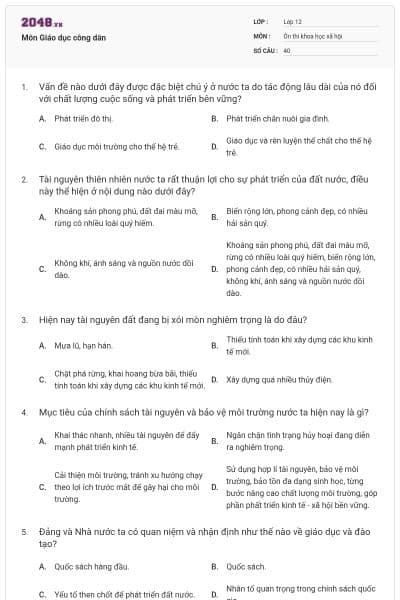 Môn Giáo dục công dân