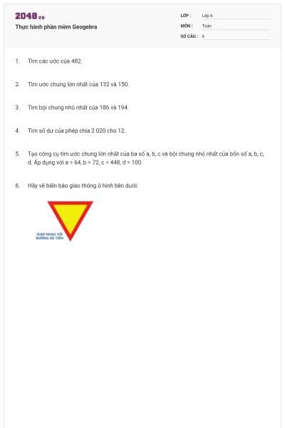 Thực hành phần mềm Geogebra