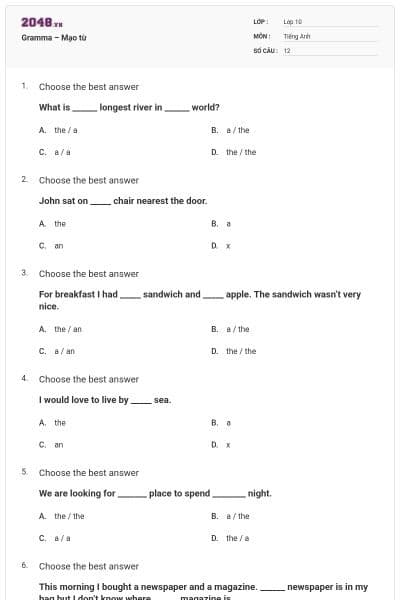 Gramma – Mạo từ