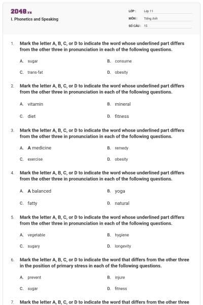 I. Phonetics and Speaking