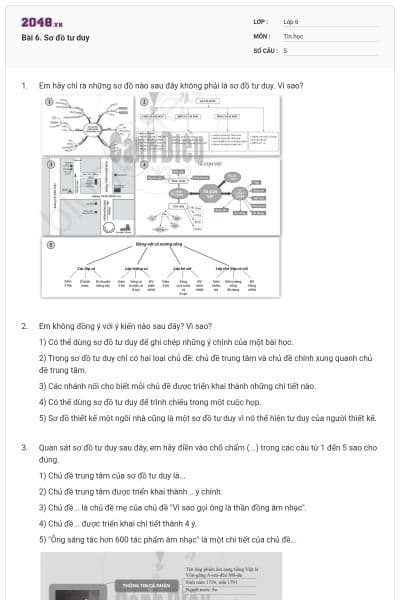 Bài 6. Sơ đồ tư duy