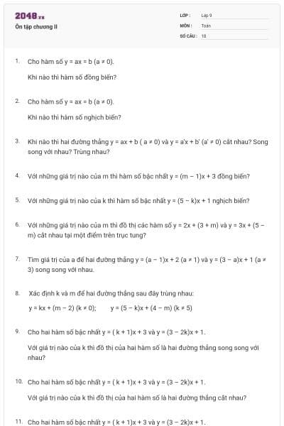 Ôn tập chương II