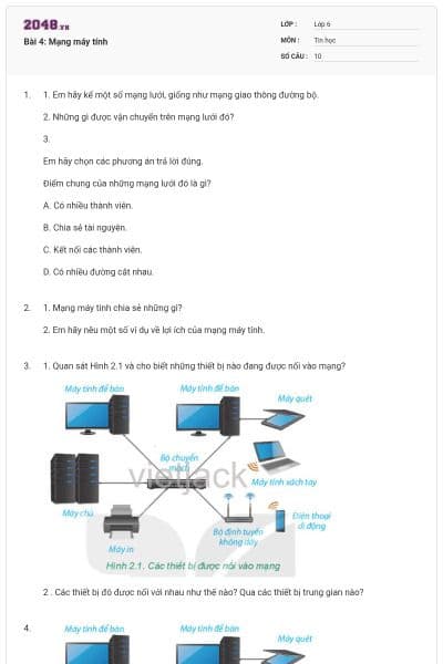 Bài 4: Mạng máy tính