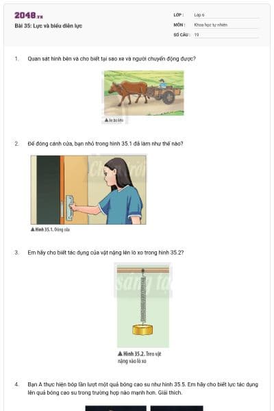 Bài 35: Lực và biểu diễn lực