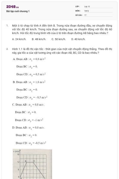 Bài tập cuối chương 1