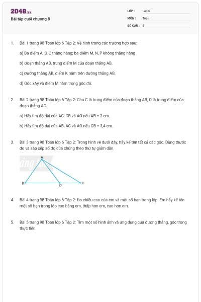 Bài tập cuối chương 8