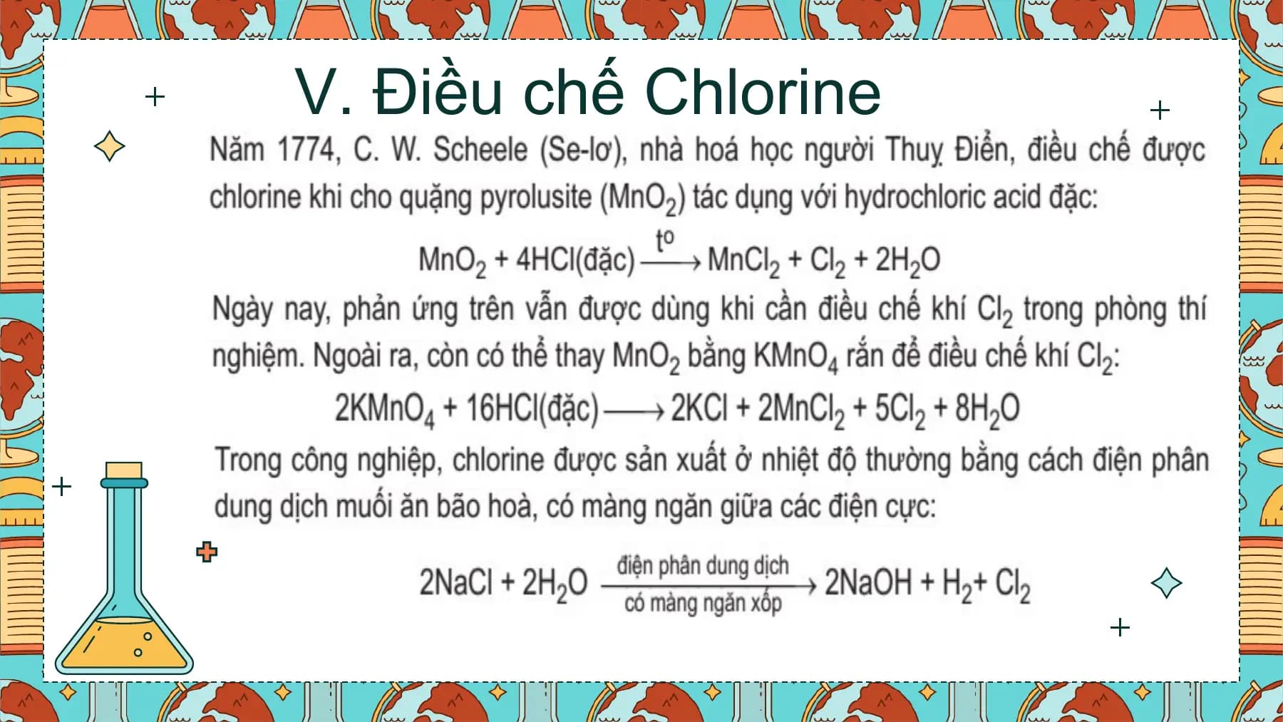 V. Điều chế Chlorine