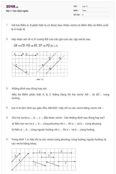 Bài 1: Các định nghĩa