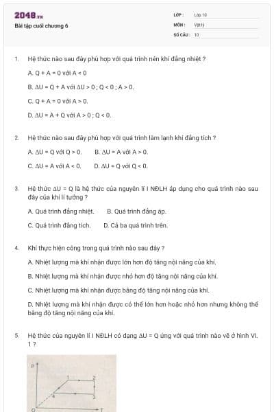 Bài tập cuối chương 6