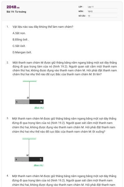 Bài 19: Từ trường