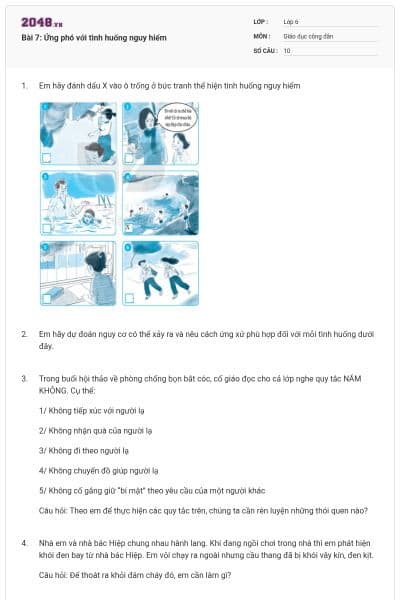 Bài 7: Ứng phó với tình huống nguy hiểm