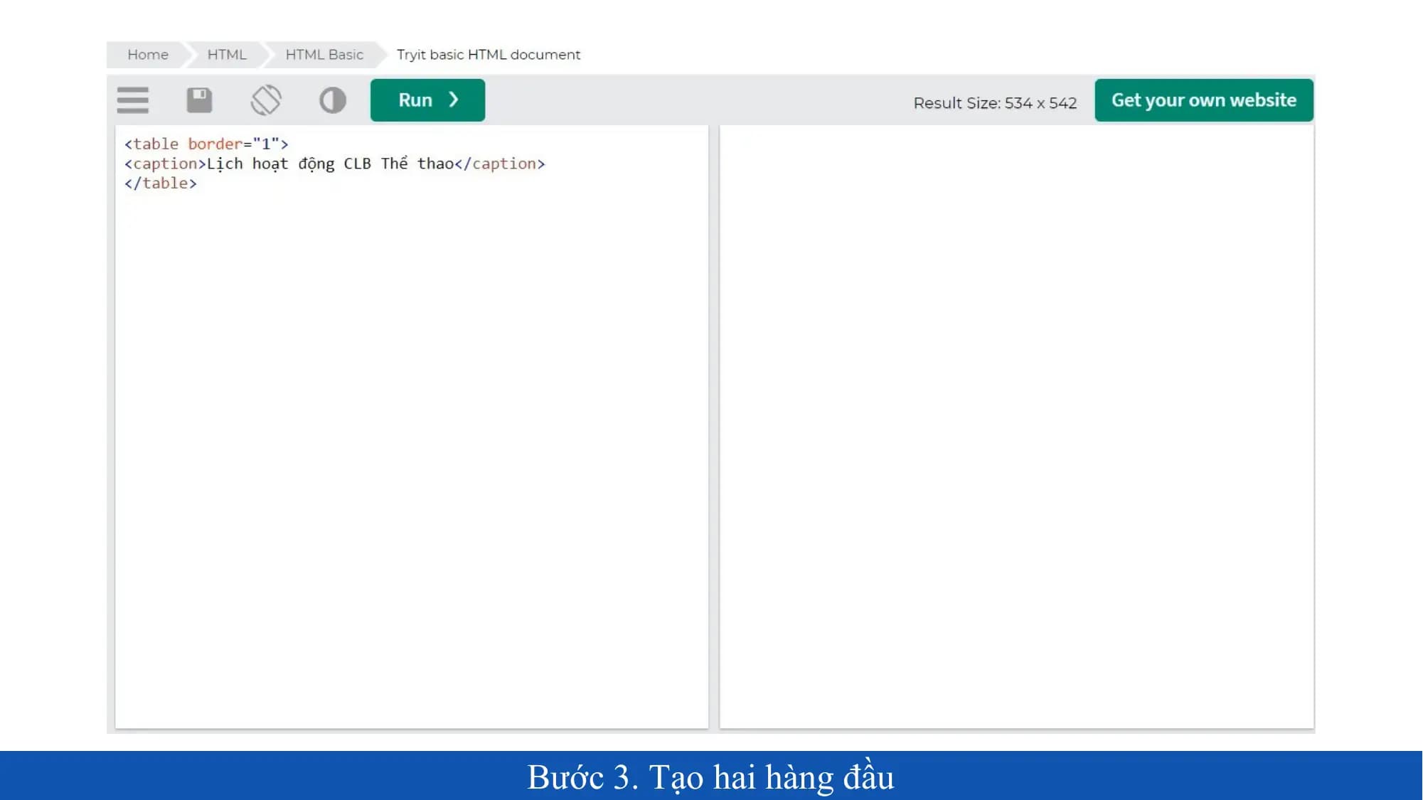 Bước 3. Tạo hai hàng đầu