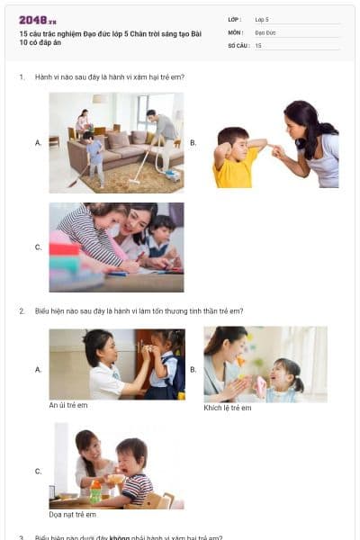 15 câu trắc nghiệm Đạo đức lớp 5 Chân trời sáng tạo Bài 10 có đáp án