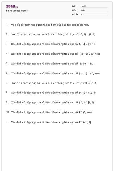 Bài 4: Các tập hợp số