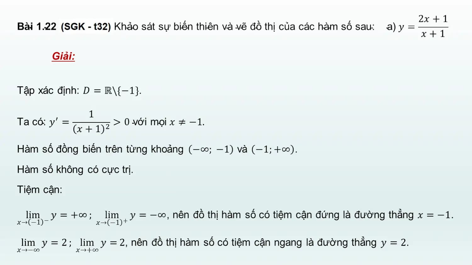 Giải: