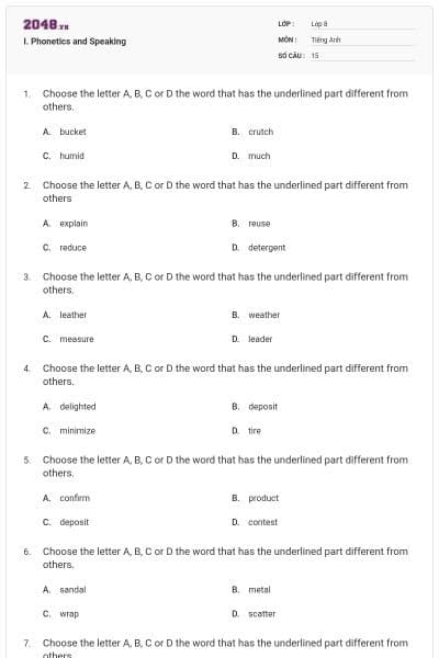 I. Phonetics and Speaking
