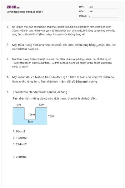 Luyện tập chung trang 31 phần 1