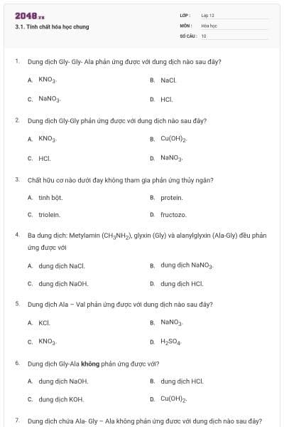 3.1. Tính chất hóa học chung