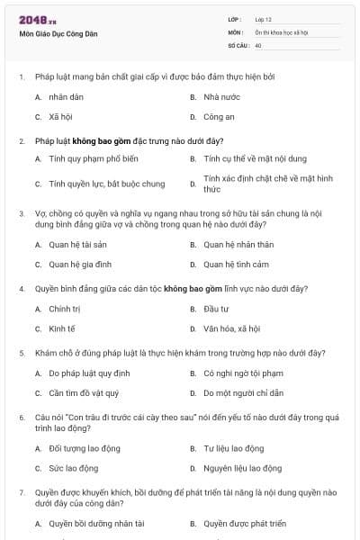 Môn Giáo Dục Công Dân