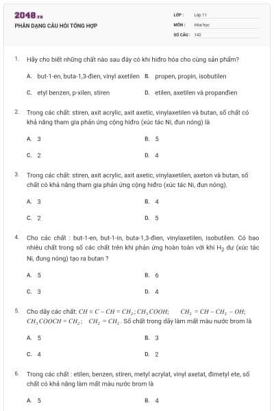 PHÂN DẠNG CÂU HỎI TỔNG HỢP