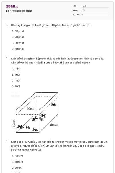 Bài 174: Luyện tập chung