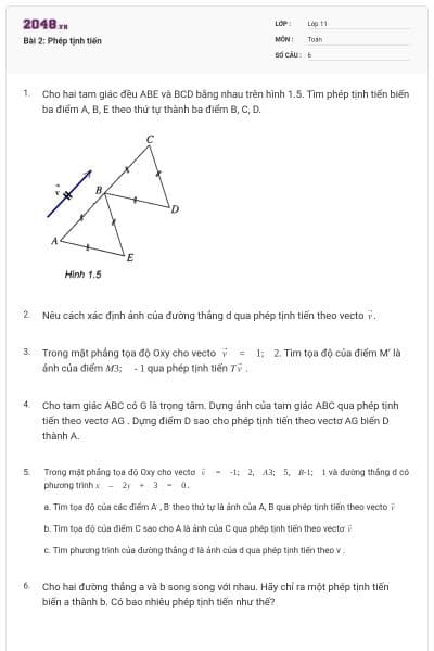 Bài 2: Phép tịnh tiến