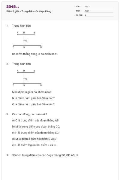Điểm ở giữa - Trung điểm của đoạn thẳng