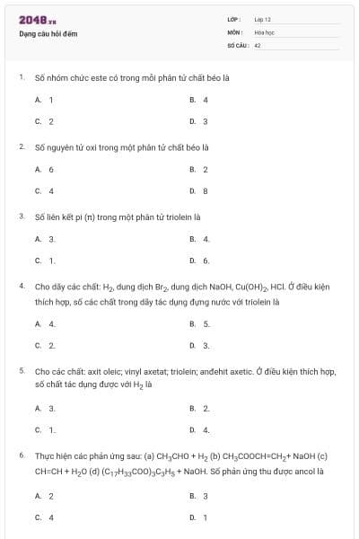 Dạng câu hỏi đếm