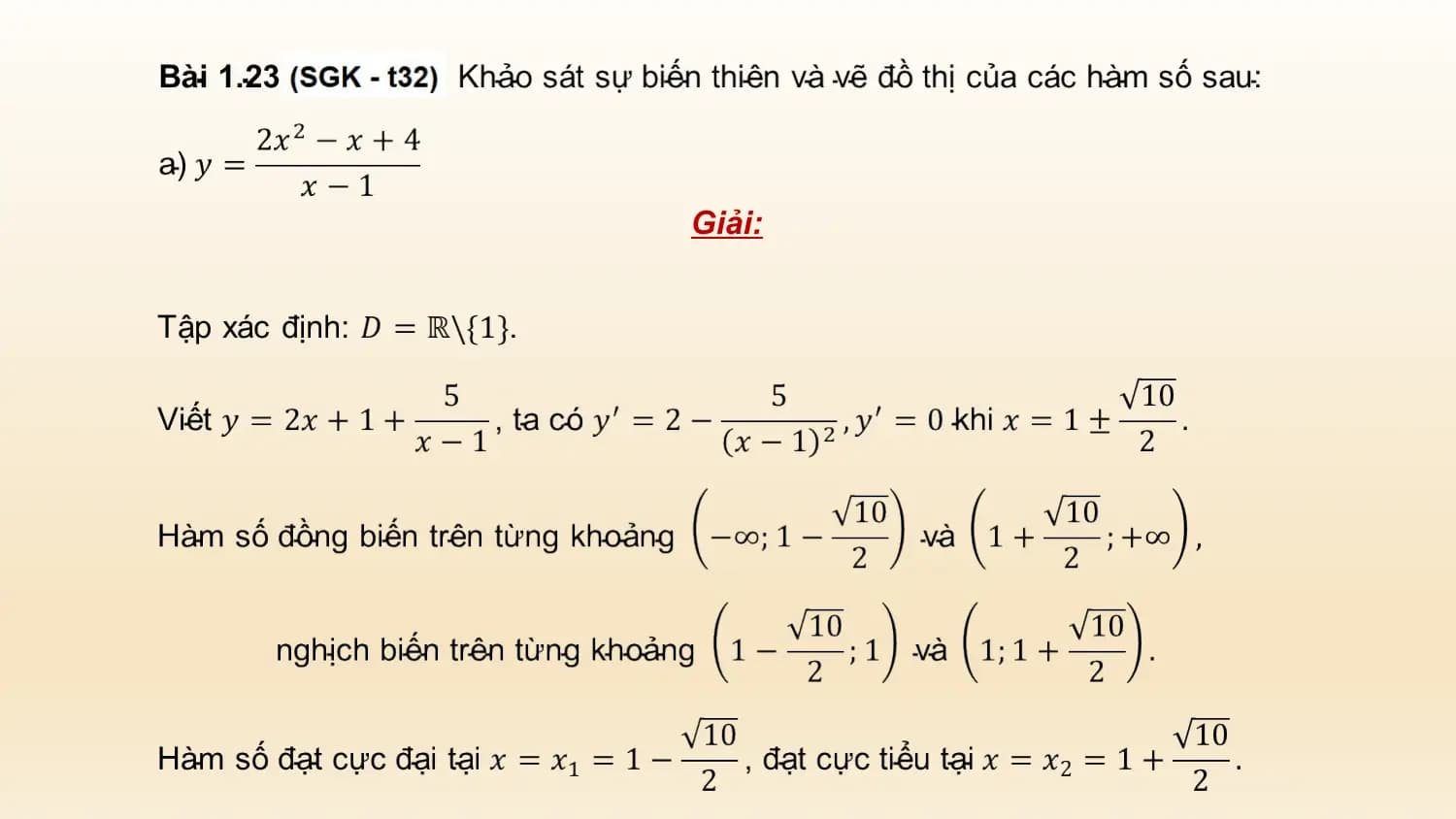Giải: