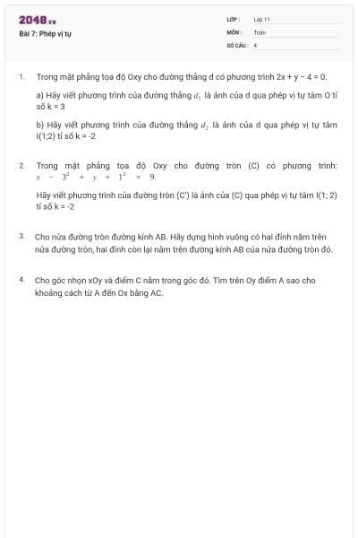 Bài 7: Phép vị tự