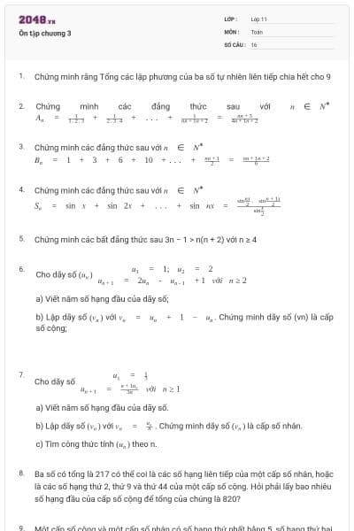 Ôn tập chương 3