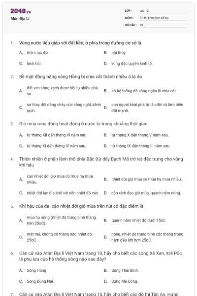 Môn Địa Lí