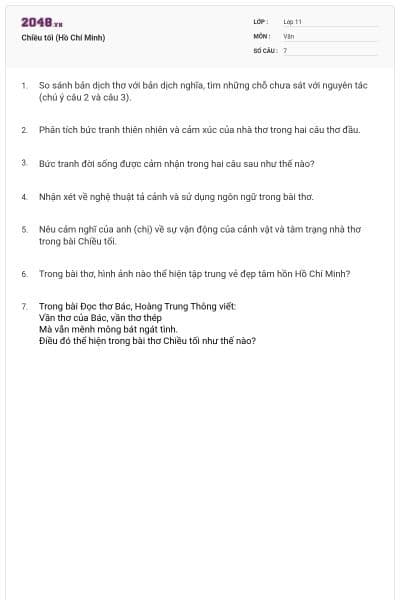 Chiều tối (Hồ Chí Minh)