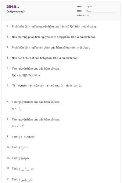 Ôn tập chương 3