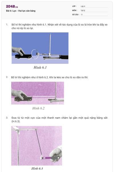 Bài 6: Lực - Hai lực cân bằng
