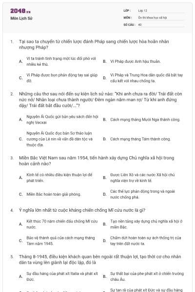 Môn Lịch Sử