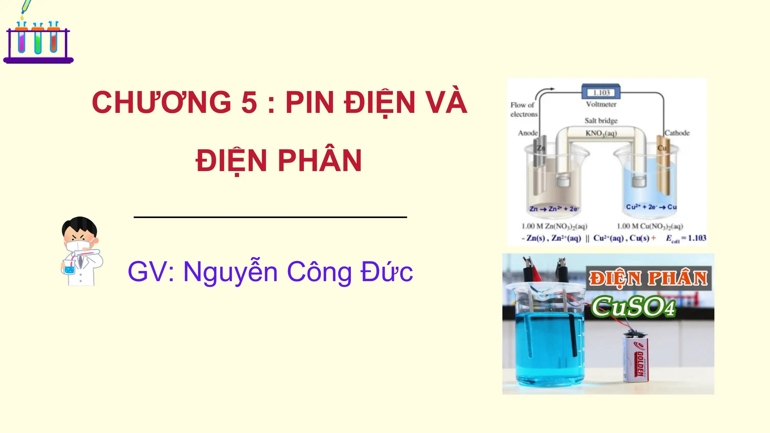 Bài giảng Hóa học 12 Bài 15. Thế điện cực và nguồn điện hóa học