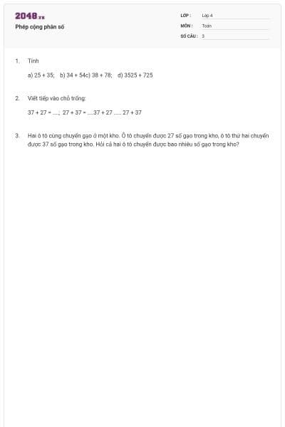 Phép cộng phân số