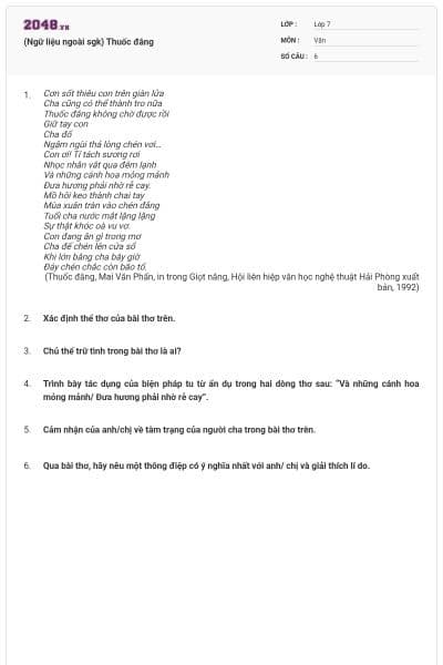 (Ngữ liệu ngoài sgk) Thuốc đắng