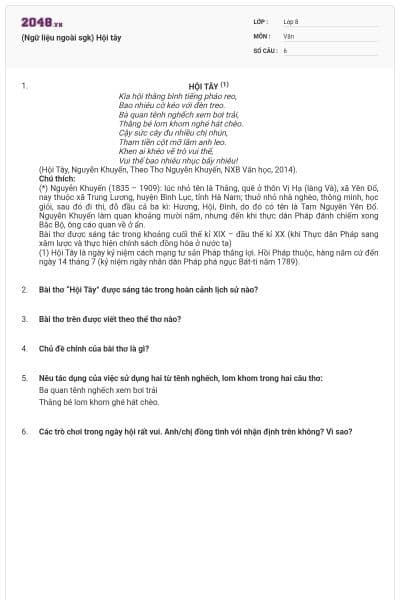 (Ngữ liệu ngoài sgk) Hội tây