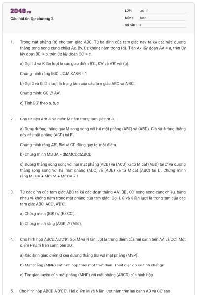 Câu hỏi ôn tập chương 2