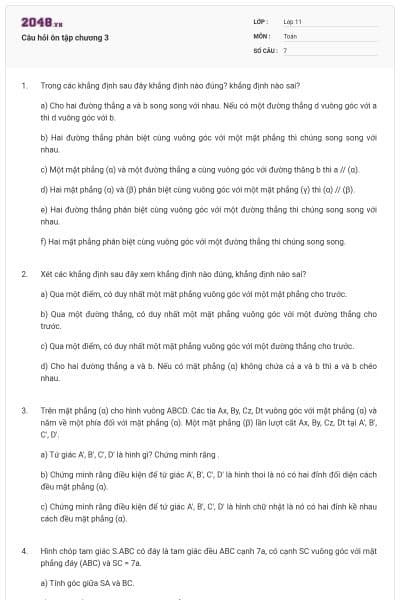 Câu hỏi ôn tập chương 3