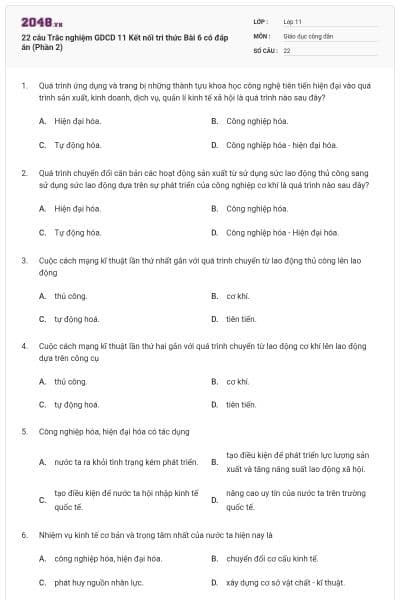 22 câu Trắc nghiệm GDCD 11 Kết nối tri thức Bài 6 có đáp án (Phần 2)