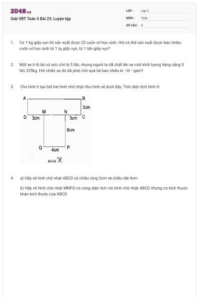 Giải VBT Toán 5 Bài 23: Luyện tập