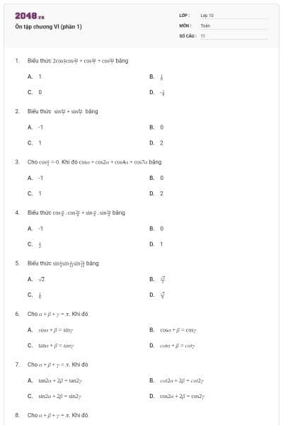 Ôn tập chương VI (phần 1)