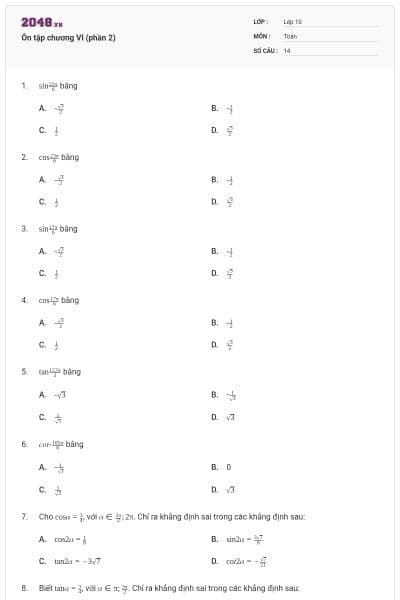 Ôn tập chương VI (phần 2)